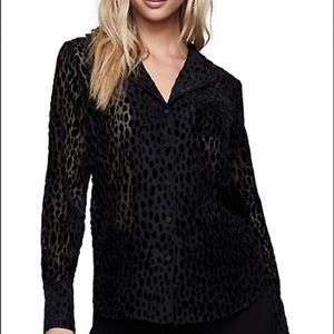 Good American Long Sleeve Velvet Top